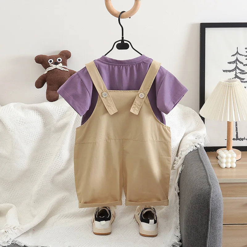 New Summer Baby Boys Clothes Set Children Cartoon T-Shirt Shorts 2Pcs/Sets Toddler Girls Clothing Infant Costume Kids Tracksuits