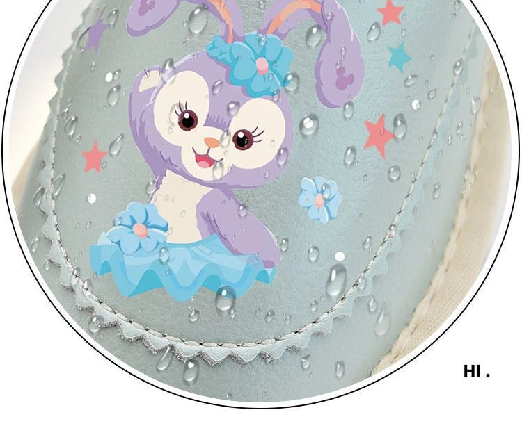 Disney Girls' Snow Boots Genuine Leather StellaLou Cartoon Waterproof Winter Children's Shoes Baby Girls' Thickened Ankle Boots