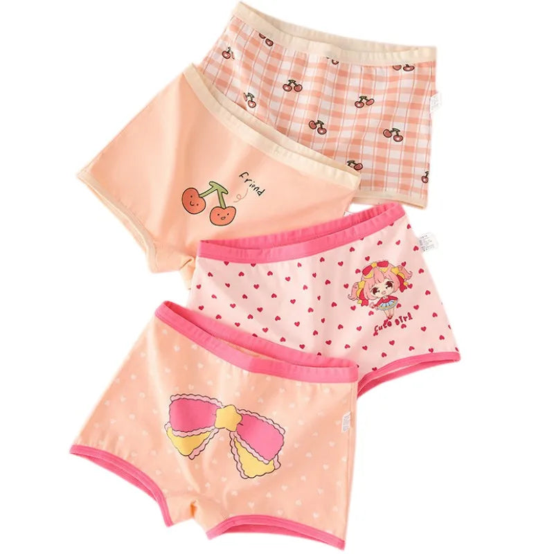 Girl A Cotton Briefs Boxers Breathable Underpants Girl Quality Panties Size 90-165 Healthy Briefs Kids Comfortable Soft Boxers