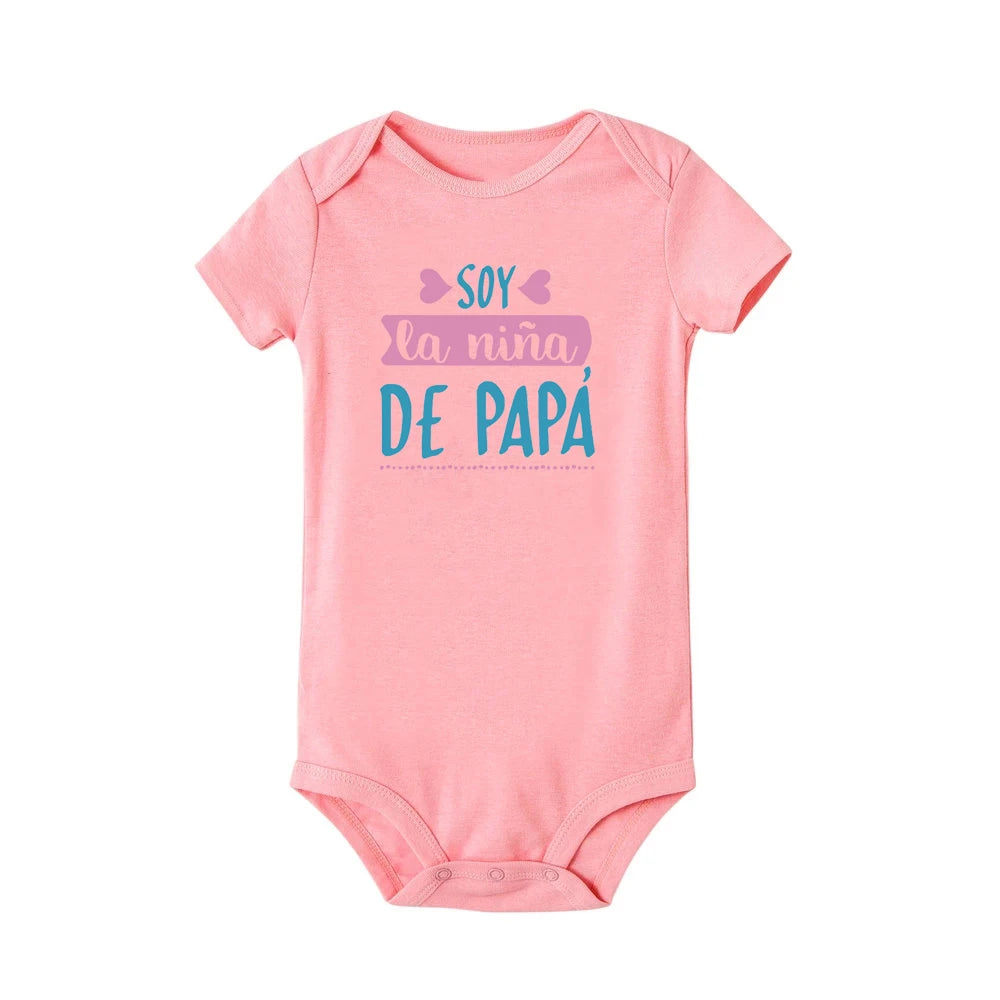 I Am Daddy's Girl Toddler Baby Infant Girl Clothes Summer Short Sleeve Jumpsuit Newborn Unisex Baby Bodysuit Fathers Day Gifts