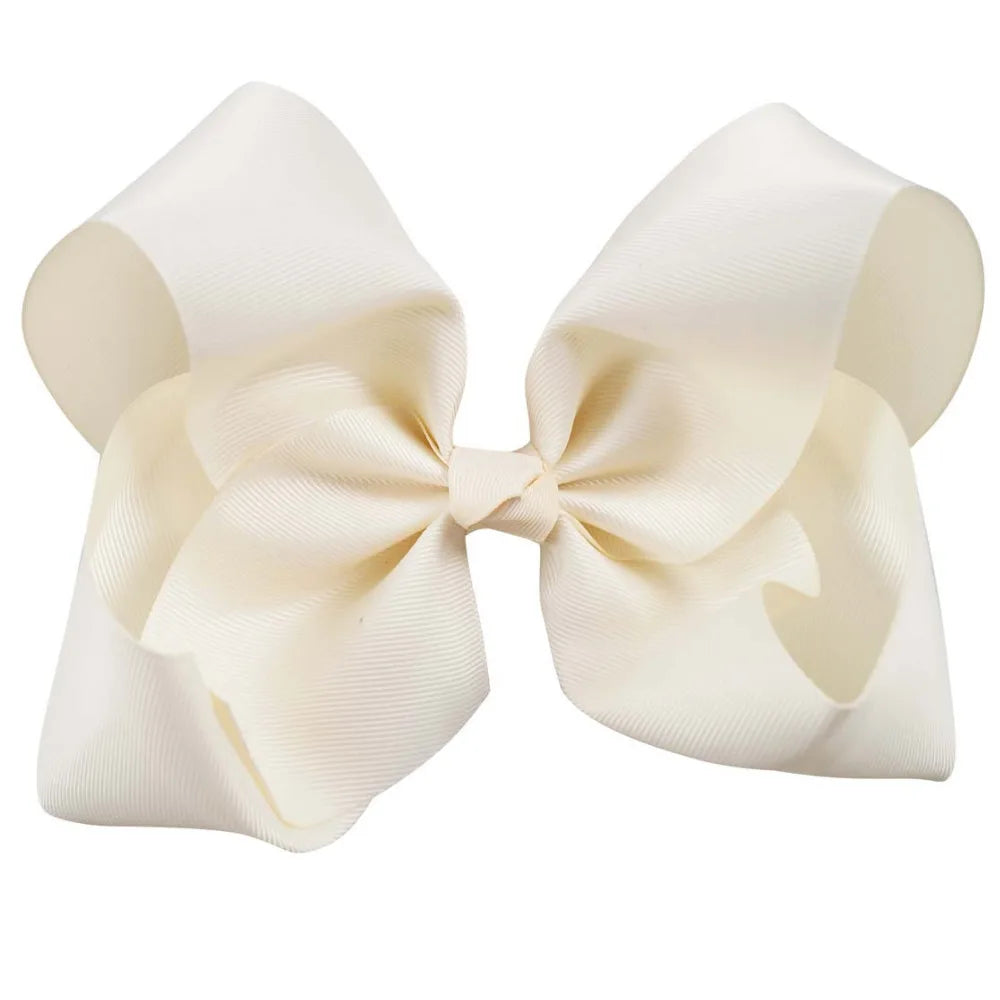 60 Colors Boutique 8" Large Solid Grosgrain Ribbon Hair Bow Clips Barrettes for Women Girls Accessories