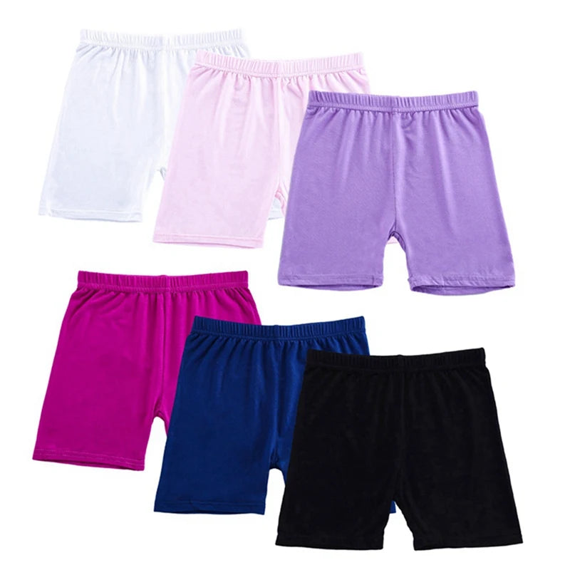 6PCS Kids Cotton Girls Safety Pants Top Quality Short Pants Underwear Children Summer Shorts Underpants For 2-10Y