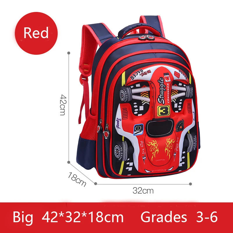 Personalized 3D Car Kid Backpack for Boy Fun Cartoon Primary School Bag Children Bookbag Boy Stylish Backpack Durable Waterproof
