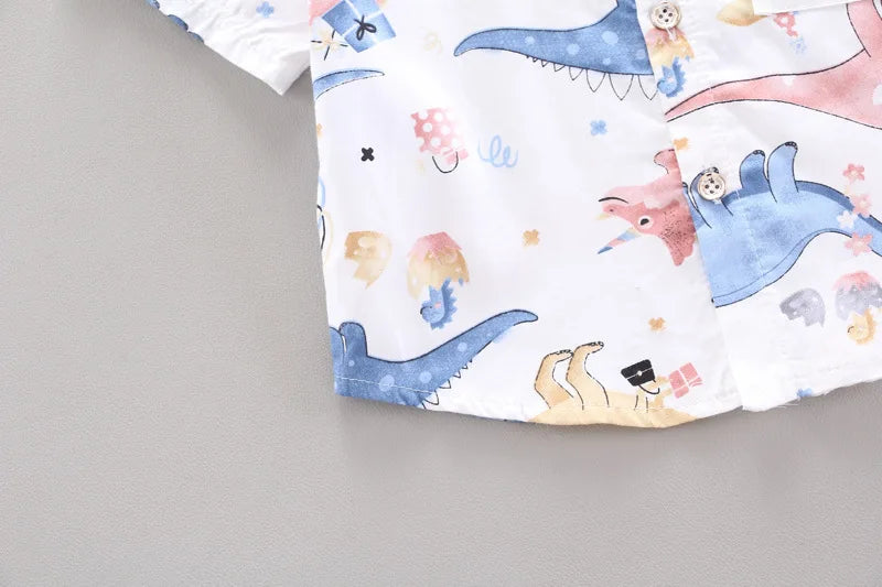 New Summer Baby Boys Clothes Suit Children Cartoon Shirt Shorts 2Pcs/Sets Infant Outfits Toddler Casual Costume Kids Tracksuits