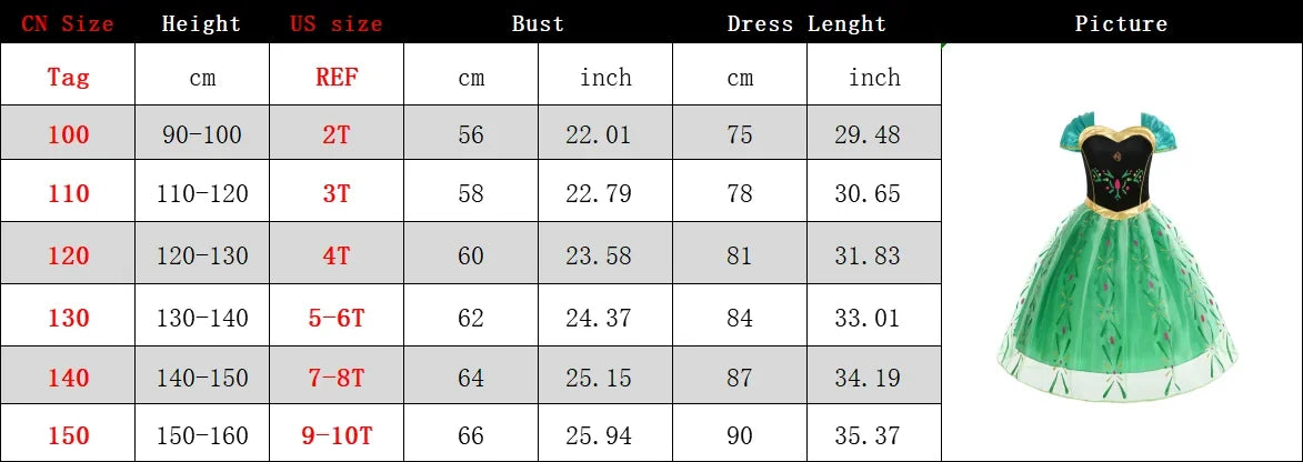 Disney Kids Girls Cosplay Frozen Elsa Anna Princess Dress Girl Mesh Ball Gown Carnival Birthday Clothes Snow Queen Elsa Costume