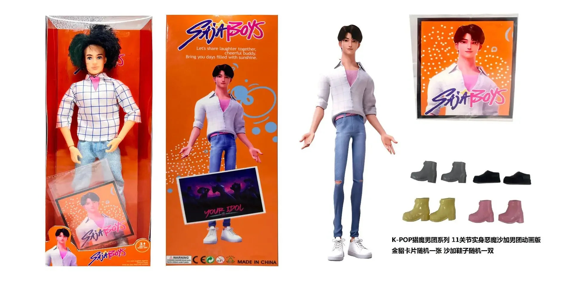Demon Hunters 11 Joint movable SajaBoys K-POP Boy Band Doll Demon Saga Action Figure Toy Anime Character DIY Toy