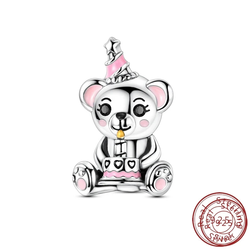 925 Sterling Silver Charms Firefly Cat Dog Coconut Charms Beads Pendant Fit Original Pendant Bracelet DIY Fine Jewelry For Women