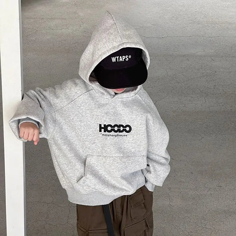 2025 New Boys' Mid-Large Spring Autumn Korean-Style Stylish Hooded Hoodie - Fashionable Baby To Big Kids Top
