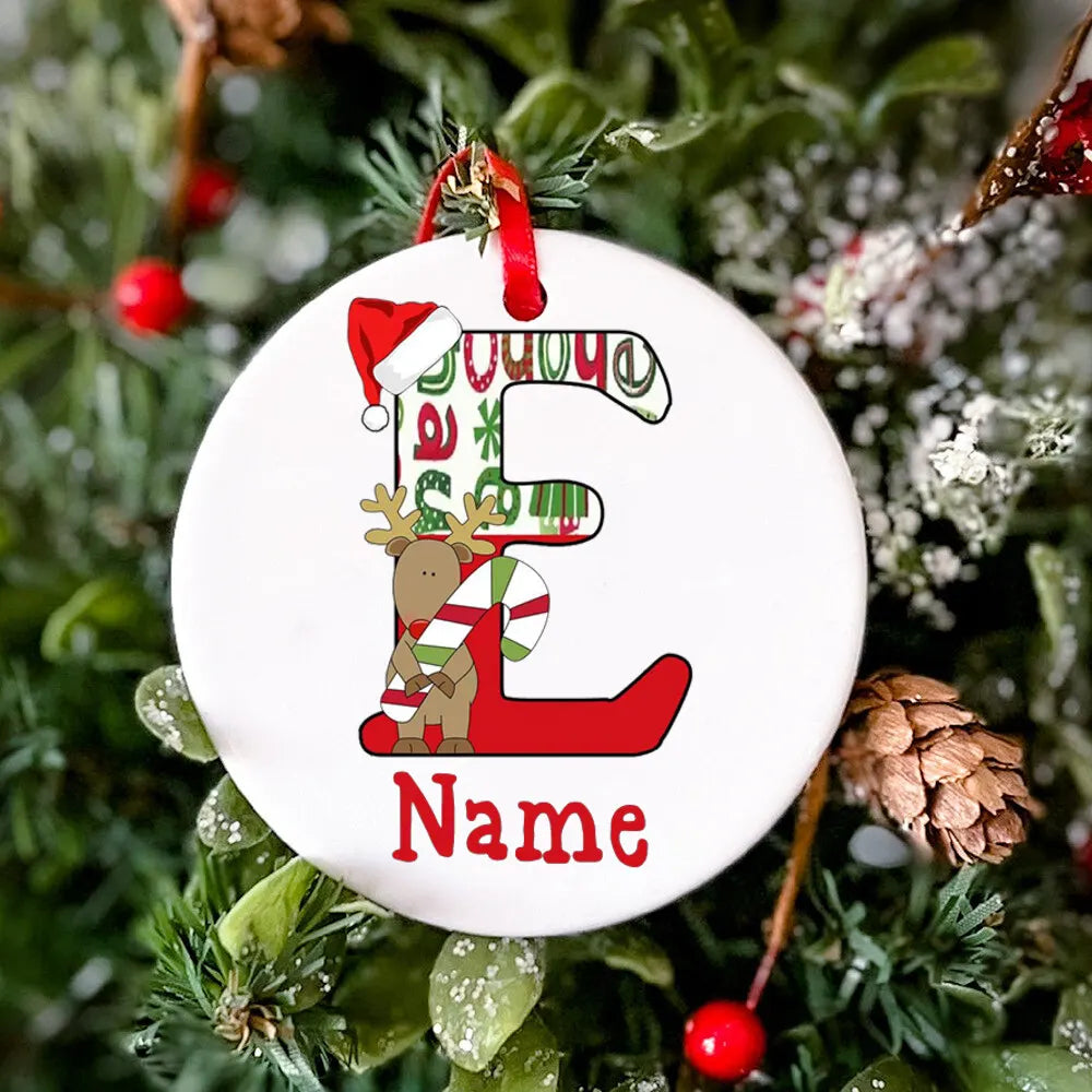 Personalized Christmas Baby Ornament Custom Name Toddler Xmas Ceramic Ornament Baby Photo Prop Ornament Christmas Keepsake Gift