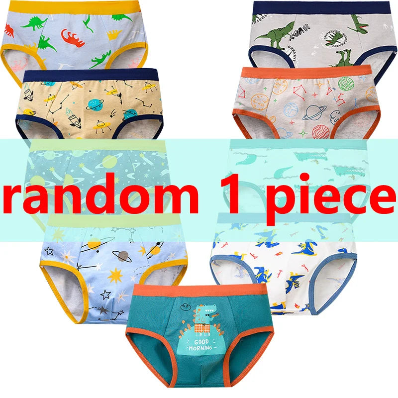 1/4/8 Pcs Boys Boxer Briefs Sets for Children Kids Cotton Underwear Breathable Baby Underpants All Print Thong Panties 2025 New