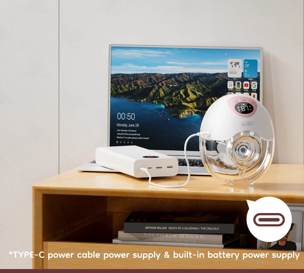 2PCS Wearable Electric Breast Pump 4Modes 36Suction Levels Breast Pump Milk Collector Gift Travel bag 19/24mm Flange