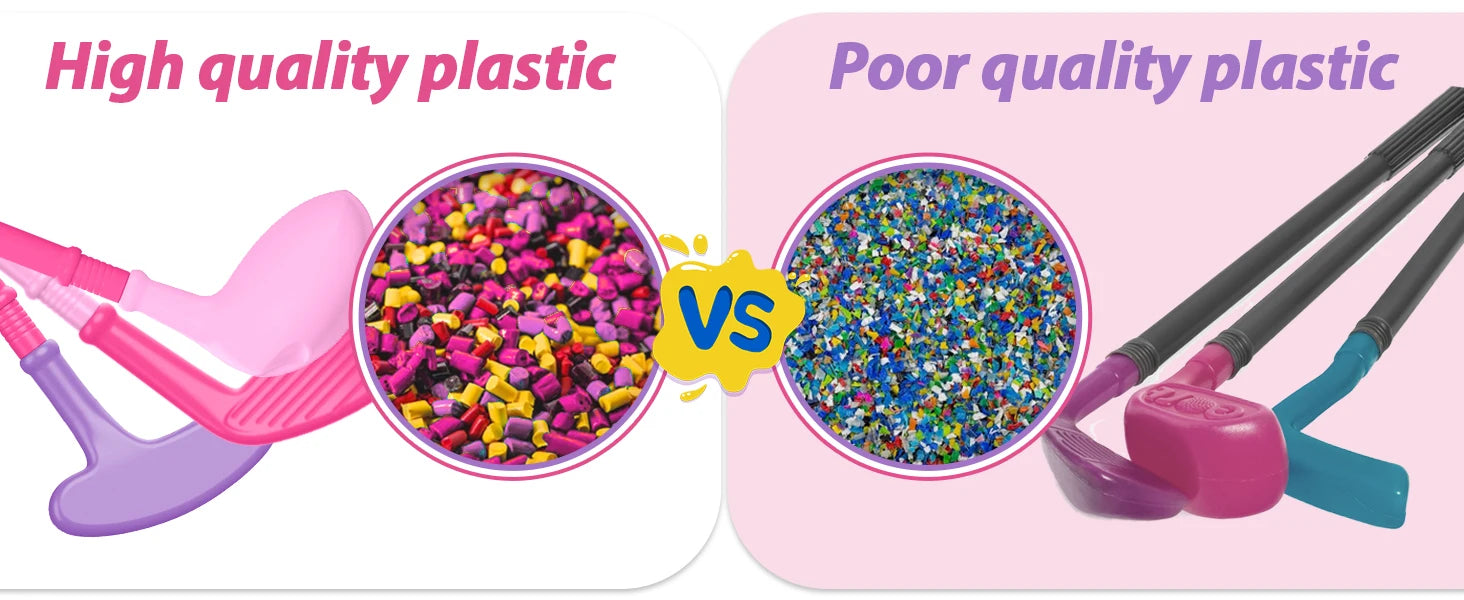 Toddler Golf Club Set Kids Golf Cart with Wheels Shoulder Strap Indoor & Outdoor Sports Toys Christmas Gift for Boys Girls