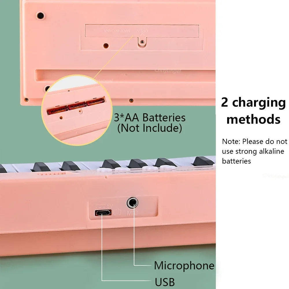 37 Keys Kids Electronic Piano with Microphone Educational Toys Musical Instrument for Kids Toddlers Boys Girls Birthday Gift