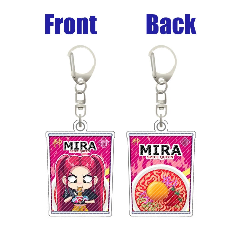Kpop Huntr-X Acrylic Double-Sided Printing Keychain Demon Hunters Mira Rumi Zoe Acrylic Keychain Backpack Pendant Fans Gift