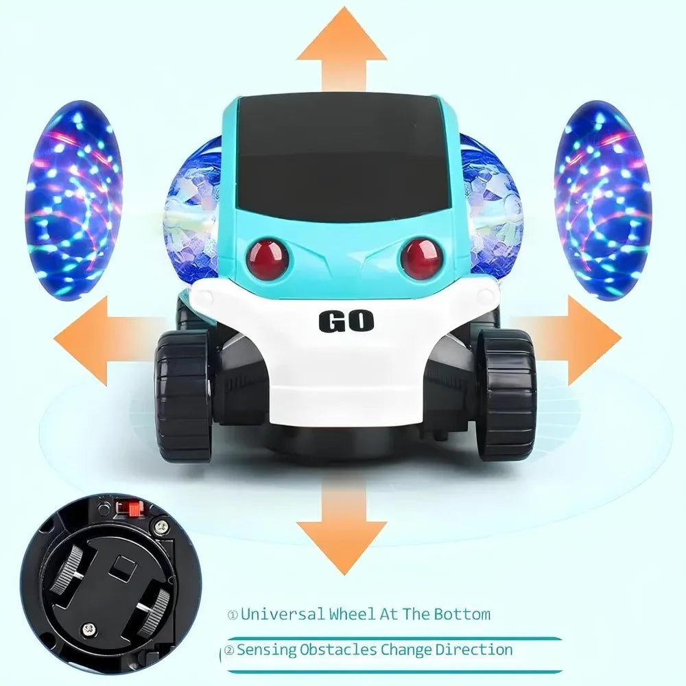 Rotating Car Vehicle Toy 360° Flips with Lights Music Automatic Electric Car Toys for Toddlers Boys Girls Birthday Gift for Kids