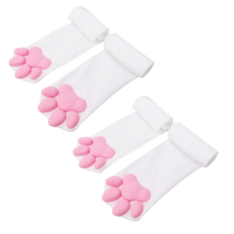 New Cat Paw Socks For Women Girls Kawaii 3D Cat Claw Toe Stocking Cute Gift Lolita Paw Pads Cosplay Cat Paw Pad Thigh High Socks