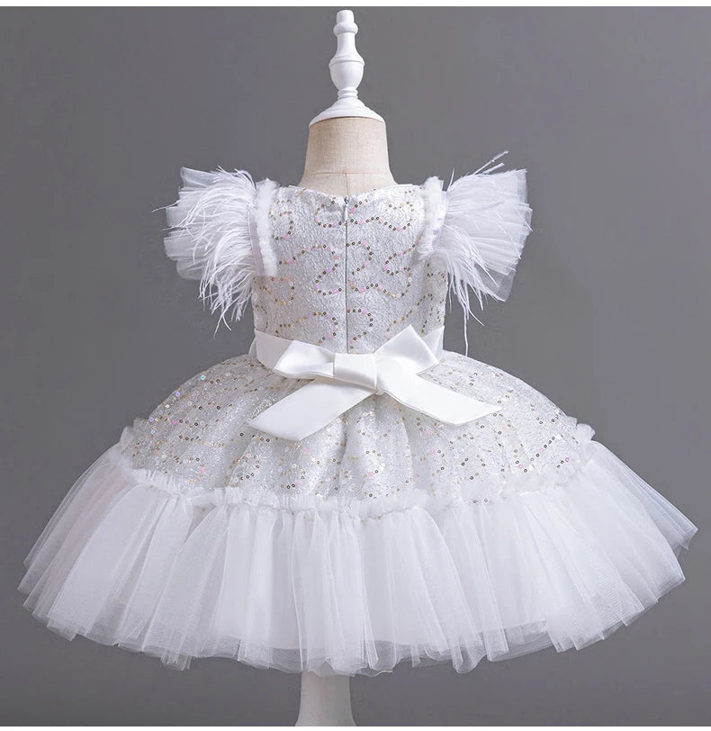 6633 Little Baby Clothing Girl Wedding Dress Kids Birthday Party Princess Dresses Children Wedding Ceremony Costume