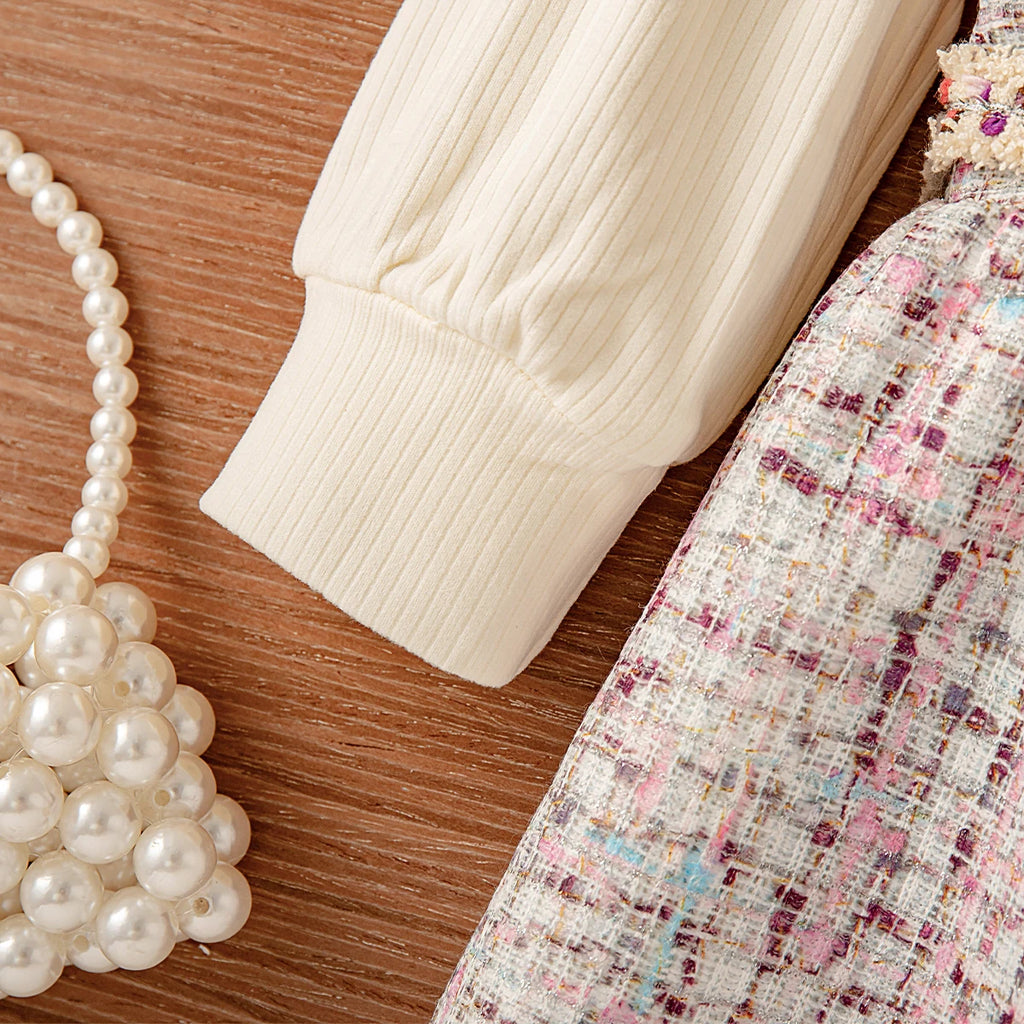 Spring And Autumn New Bow Long Sleeve Baby Girl Dress, Princess Style Children'S Clothing For Babies Aged 9 Months To 3 Years