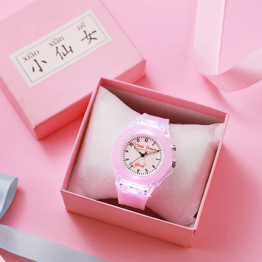 New Silicone Strap Luminous Watch Fashion Brilliant Quartz Watch for Christmas and Halloween Gifts
