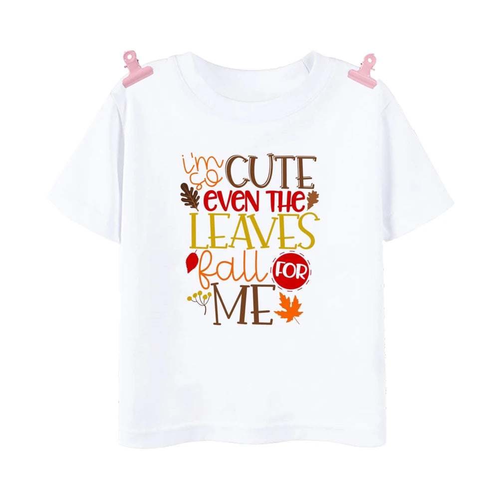 Coolest Turkey in Town Print T Shirt Kid Thanksgiving Clothes Mama's Little Pumpkin Toddler Thanksgiving Tops Cute Halloween Tee