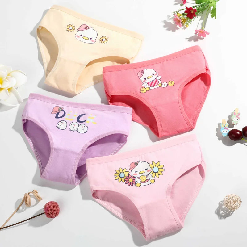 1/4/8/12 Pcs/Pack Children Girls Panties Underwear Sets Cotton Cartoon Unicorn Print Child Panties for Girl Kid Boxer Breathable