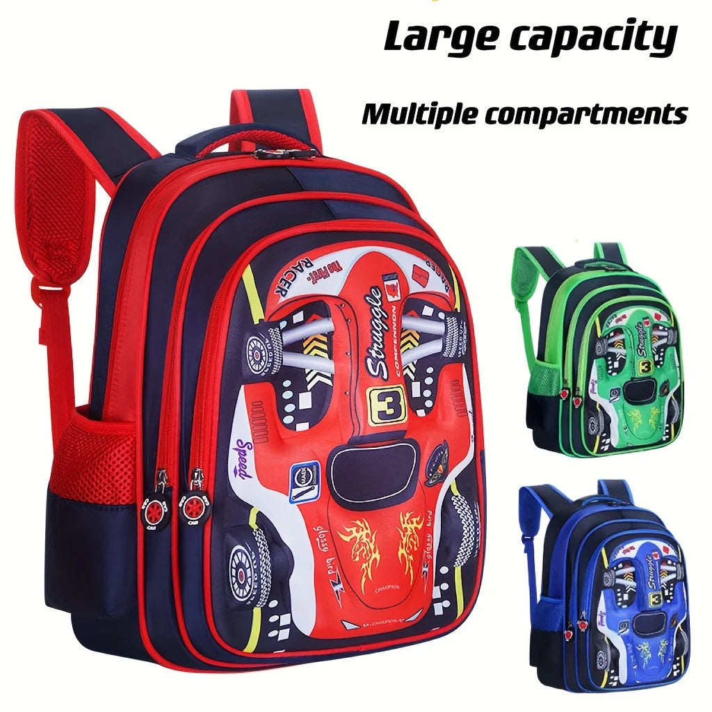 Personalized 3D Car Kid Backpack for Boy Fun Cartoon Primary School Bag Children Bookbag Boy Stylish Backpack Durable Waterproof
