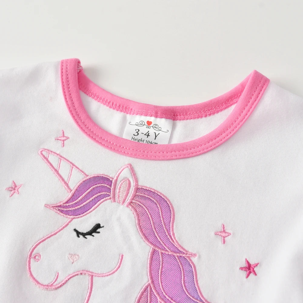 VIKITA Kids Sleeveless Dress Sequin Unicorn Rainbow Party Dress Layer Girls Tutu Dress Children Summer Casual Wear Kids Vestidos