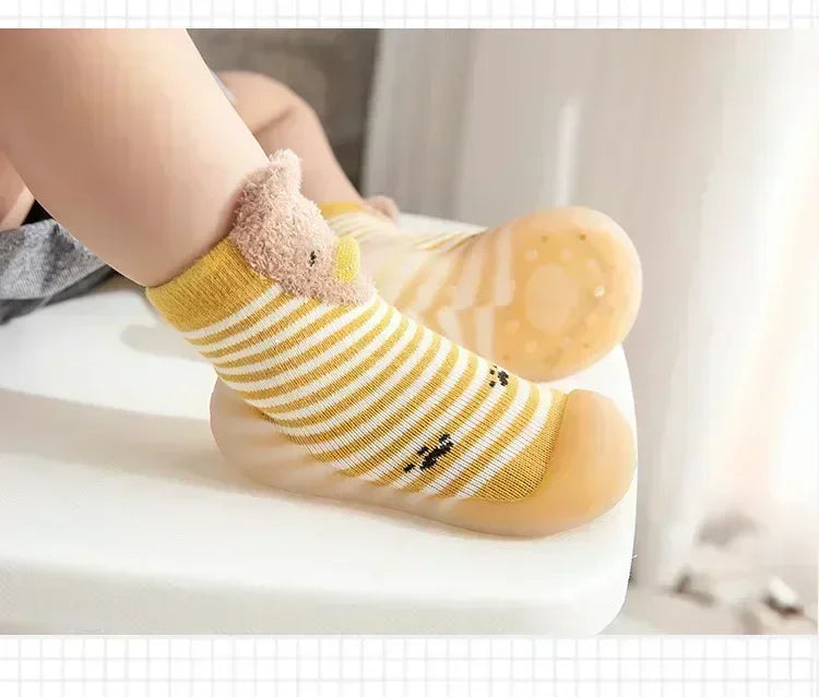 Cute Autumn Winter Children's Socks And Shoes Baby Toddler Shoes Infant Soft-soled Shoes Comfortable Breathable Indoor New Born