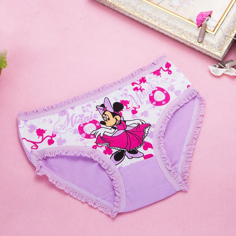 2Pcs/bag Color Random New girl Triangle Underwear Minnie Cartoon Children knickers girls Underpants Kids Panties Panty Brief