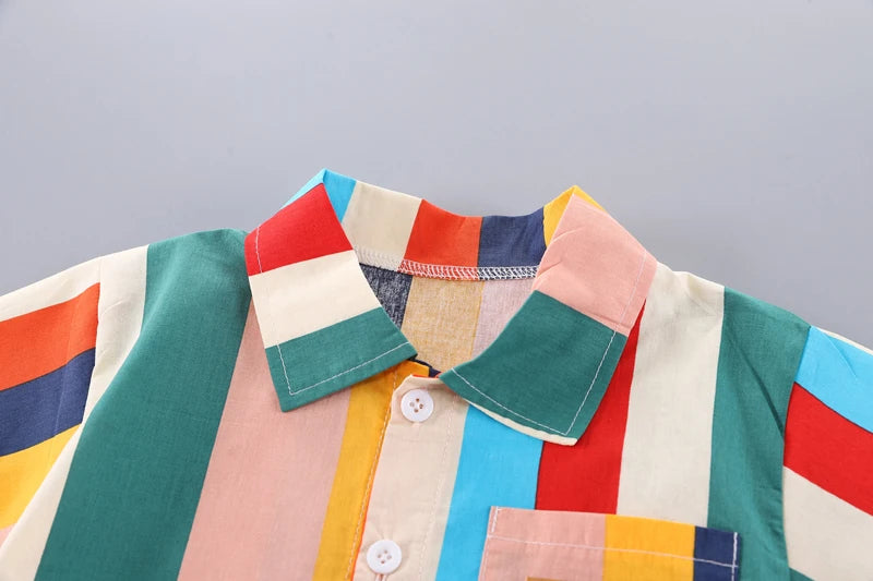 New Summer Baby Boys Clothes Children Striped Shirt Pants 2Pcs/Sets Toddler Casual Costume Kids Tracksuits Infant Outfits