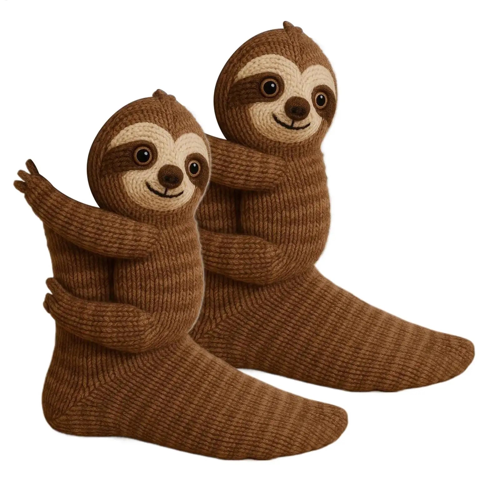 3D Knit Animal Socks Foot Warm Supplies 3D Novelty Knitted Socks for Women Kid Adult Winter Fall Christmas Birthday Indoor Home