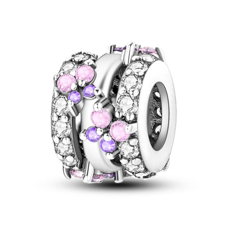 Hot Sale Charms Beads 925 Sterling Silver Pink Perfume Bottle Letter Luminous Firefly Tarot Card Beads Fit DIY Bracelets Jewelry