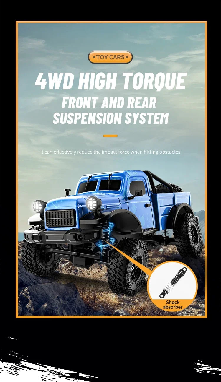 JHD For C8813 1:18 Full Scale RC Simulation Jeep Model 2.4G 4WD RC Car Motor Climbing Off-Road Model JJRC C8813 Car Toys