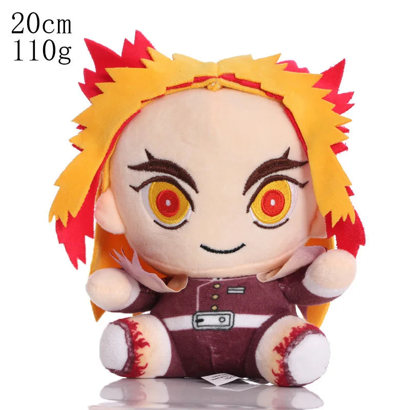 20-25cm Demon Slayer Plush Stuffed Tsugikuni Yoriichi Kokushibou Akaza Kamado Tanjirou Anime Figure Plush Toy Doll Birthday Gift