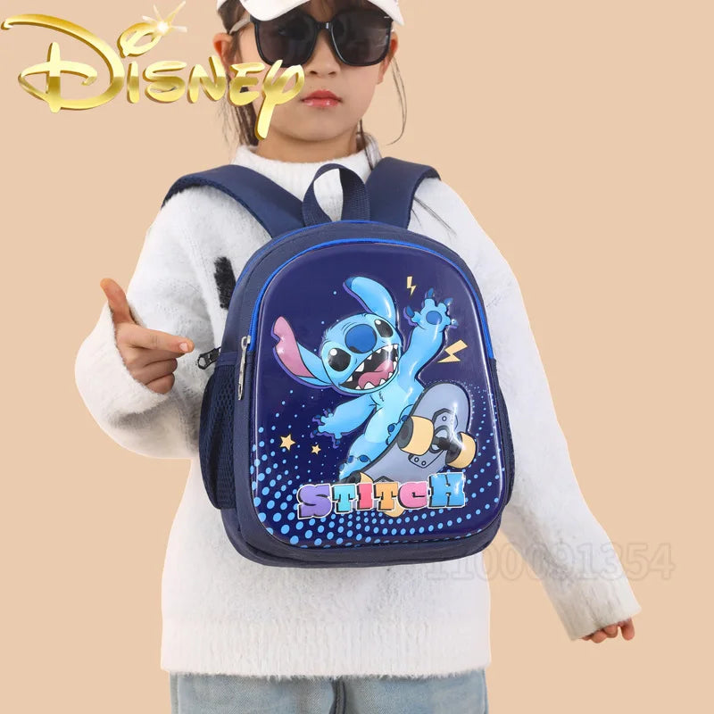 Disney Stitch New Kindergarten Schoolbag Cartoon Cute Boys and Girls Backpack High Quality Fashion Children's Schoolbag Light