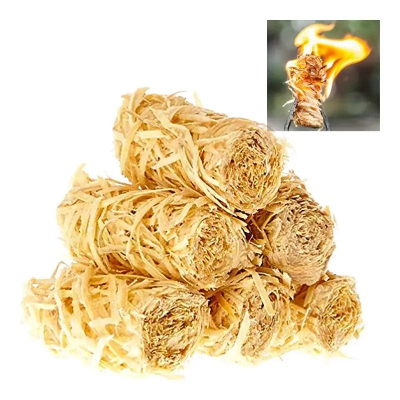 All Natural Wood Fire Starters 60pcs,Fireplace Camping Charcoal Grill Chimney Wood Stove Campfires Fire Starter Fatwood Sticks