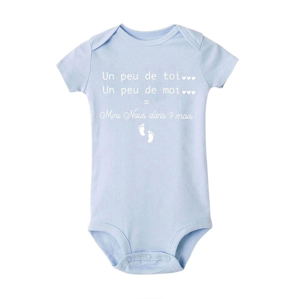 Mini Naus Dans 9 Mais Pregnancy Announcement Baby Rompers First Time Dad Gift Baby Announcement Bodysuit New Baby Gift