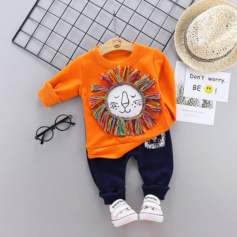 New Spring Autumn Baby Girl Clothes Boys Clothing Children T-Shirt Pants 2Pcs/Sets Toddler Casual Sports Costume Kids Tracksuits