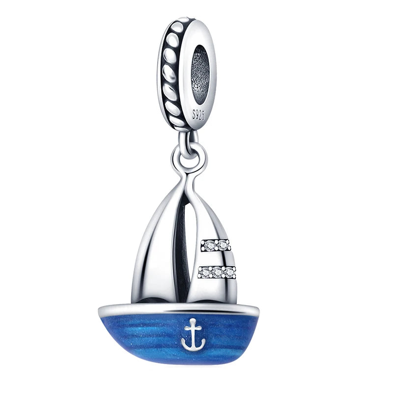 Hot Sale 925 Sterling Silver Ocean World Series Sea Turtle Starfish Little Crab Octopus Charms Bead Fit 925 Bracelet DIY Jewelry