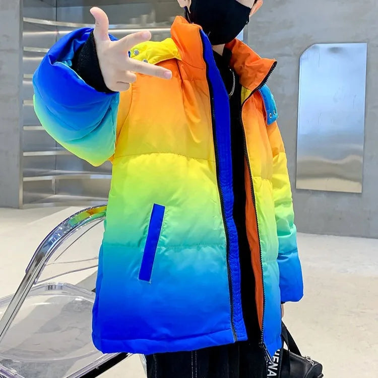 Boys Winter Stylish Cotton-Padded Down Coat 2025 New Big & Medium Size