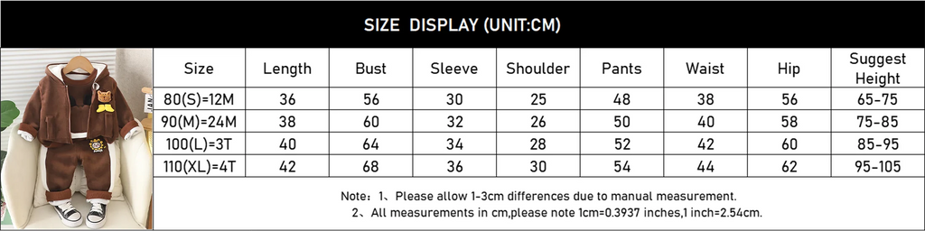 Baby Boys Clothing Set Autumn Winter Cartoon Lion Fleece Thick Hooded Jacket Coat Pants 3Pc Suit for 1-4 Years Kids Warm Outfits