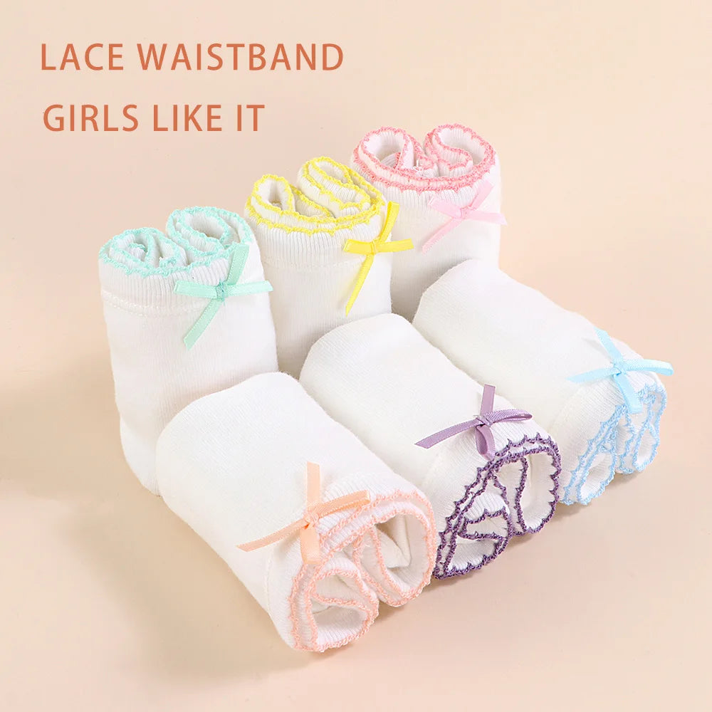 6 Pack Girls Cotton Underwear - 100% Pure Cotton Breathable Comfortable Kids Panties - Soft White Toddler Underwear for Girls -