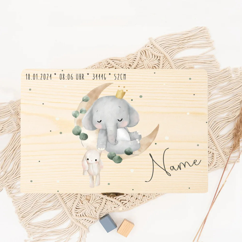 Personalized Baby Memory Box Baby 1st Birth Gift Gift Idea for A Baptism or Birth Customized Baby Memory Box with Name