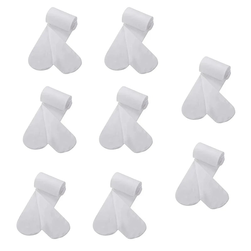 1/2/4/6/8 Pairs/lot Spring Summer Candy Kids Pantyhose Ballet Dance Tights for Girls Stocking Children Velvet Solid White