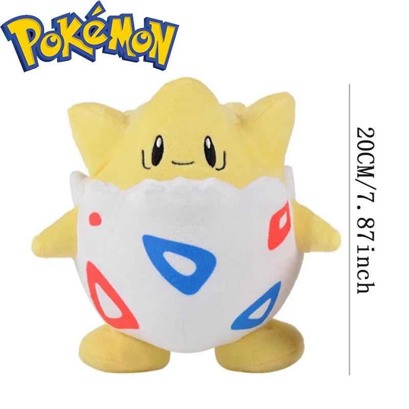 8 Inch Pokemon Cute Togepi Soft Stuffed Toy Animal Kawaii Anime Dolls Throw Pillow Birthday Gift for Kids Home Room Decoration