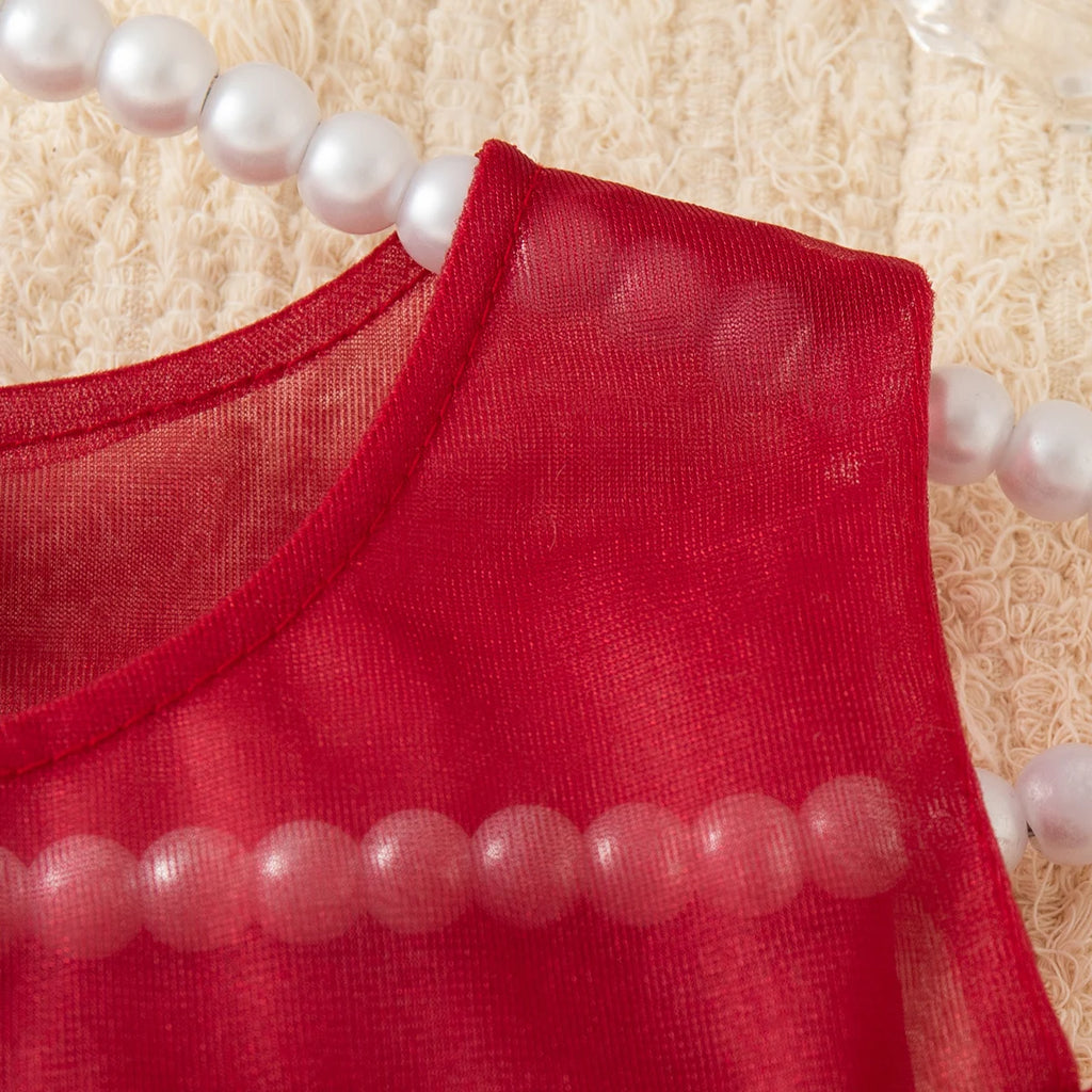 Princess Style Baby Girl Dress, Summer New Sweet Flower Children'S Sleeveless Clothes For Babies Aged 9 Months To 3 Years Old