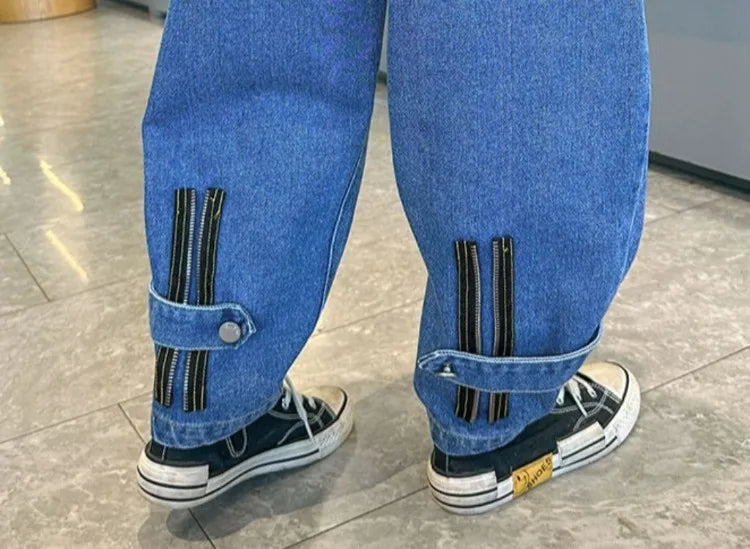 2025 New Boys' Denim Jeans 2025 Trendy Tween Boys Casual Long Pants Boys' Relaxed Fit Jeans Hot Sale