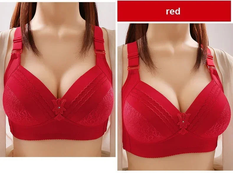 High-grade Women Bra Mom Brassiere Sexy Push Up Brassiere Large Size Thin Cup Without Steel Ring Female Bra Women Underwear