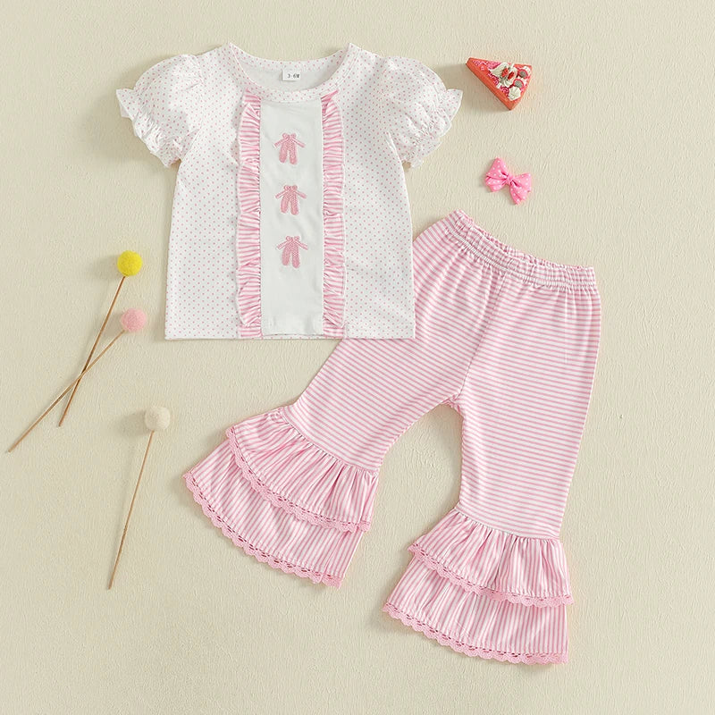 Cute Baby Girl Floral Print Romper with Bow Headband and Ruffle Bottoms 3 Piece Outfit Set for Summer Beach Party