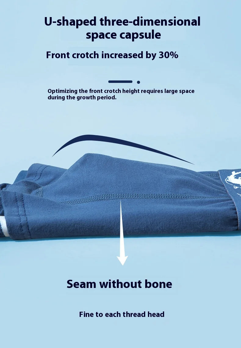 Boys Cotton Boxer Shorts 4PCS Not Pinch the Butt Boy Cotton Thin Section Flat Shorts Baby Underpants Children's Bottoms